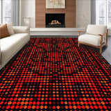 Ultra Soft Area Rug, Non Slip, Stain Resistant, Washable Area Rugs for Living Room, Bedroom, Chic Monochrome Lattice Arrangement(Black)