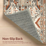 Ultra Soft Area Rug, Non Slip, Stain Resistant, Washable Area Rugs for Living Room, Bedroom, Elegant Neutral Trellis Design(Gray)