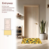 Playful Nature Inspired Round Motif(Yellow)