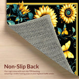 Ultra Soft Area Rug, Non Slip, Stain Resistant, Washable Area Rugs for Living Room, Bedroom, Cozy Nature-Inspired Design Elements(Yellow)