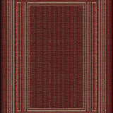 Ultra Soft Area Rug, Non Slip, Stain Resistant, Washable Area Rugs for Living Room, Bedroom, Elegant Warm Tones Design(Red)