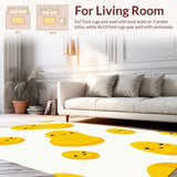Ultra Soft Area Rug, Non Slip, Stain Resistant, Washable Area Rugs for Living Room, Bedroom, Cute Decorative Egg Shape(Yellow)