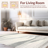 Striking Grey and Cream Shapes(Ivory)
