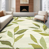 Ultra Soft Area Rug, Non Slip, Stain Resistant, Washable Area Rugs for Living Room, Bedroom, Stylish Ultra-Thin Green Design(Green)