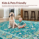 Chic White and Teal Trellis Design(Blue)