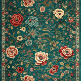 Intricate Floral Art Nouveau Style(Green)