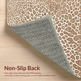 Ultra Soft Area Rug, Non Slip, Stain Resistant, Washable Area Rugs for Living Room, Bedroom, Handmade Neutral Animal Print Bedroom Luxury Carpet(Beige)