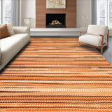 Ultra Soft Area Rug, Non Slip, Stain Resistant, Washable Area Rugs for Living Room, Bedroom, Sophisticated Minimalist Orange Palette(Orange)