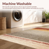 Ultra Soft Area Rug, Non Slip, Stain Resistant, Washable Area Rugs for Living Room, Bedroom, Chic Minimalist Animal Skin Motif(Beige)