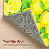Ultra Soft Area Rug, Non Slip, Stain Resistant, Washable Area Rugs for Living Room, Bedroom, Joyful Kitchen Citrus Arrangement(Yellow)