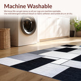 Ultra Soft Area Rug, Non Slip, Stain Resistant, Washable Area Rugs for Living Room, Bedroom, Vibrant Abstract Geometric Elements(Gray)