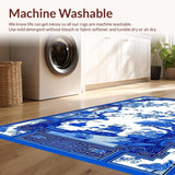 Charming Blue and Beige Medallion Style(Blue)