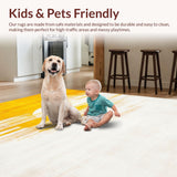 Ultra Soft Area Rug, Non Slip, Stain Resistant, Washable Area Rugs for Living Room, Bedroom, Cozy Warm Sunray Decorative Mat(Yellow)