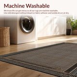 Ultra Soft Area Rug, Non Slip, Stain Resistant, Washable Area Rugs for Living Room, Bedroom, Elegant Neutral Animal Print Design(Brown)