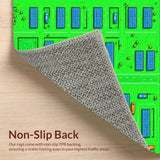 Engaging Geometric City Design Mat(Green)