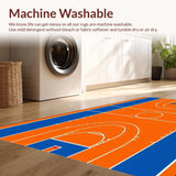 Ultra Soft Area Rug, Non Slip, Stain Resistant, Washable Area Rugs for Living Room, Bedroom, Rustic Sports-Inspired Decor Element(Orange)