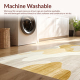 Ultra Soft Area Rug, Non Slip, Stain Resistant, Washable Area Rugs for Living Room, Bedroom, Beige Abstract Area Chic Design(Beige)