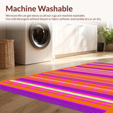 Ultra Soft Area Rug, Non Slip, Stain Resistant, Washable Area Rugs for Living Room, Bedroom, Lively Handcrafted Color Spectrum(Orange)