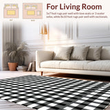 Contemporary Fluffy Tiled Design(Black)