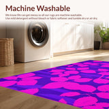 Ultra Soft Area Rug, Non Slip, Stain Resistant, Washable Area Rugs for Living Room, Bedroom, Lavish Fluffy Textured Elegance(Purple)