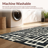 Ultra Soft Area Rug, Non Slip, Stain Resistant, Washable Area Rugs for Living Room, Bedroom, Modern Bow Decor Rug(Gray)