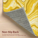 Ultra Soft Area Rug, Non Slip, Stain Resistant, Washable Area Rugs for Living Room, Bedroom, Warm Earth Tone Textured Pattern(Yellow)