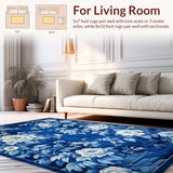 Contemporary Gray Floral(Blue)
