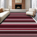 Ultra Soft Area Rug, Non Slip, Stain Resistant, Washable Area Rugs for Living Room, Bedroom, Colorful Striped Boho Elegance(Red)