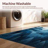 Ultra Soft Area Rug, Non Slip, Stain Resistant, Washable Area Rugs for Living Room, Bedroom, Rustic Earthy Tones Pattern(Blue)