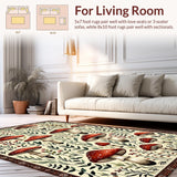 Contemporary Abstract Flora Theme(Beige)