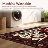 Ultra Soft Area Rug, Non Slip, Stain Resistant, Washable Area Rugs for Living Room, Bedroom, Modern Mythical Creature Pattern(Red)
