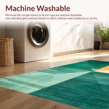 Ultra Soft Area Rug, Non Slip, Stain Resistant, Washable Area Rugs for Living Room, Bedroom, Abstract Gradient Floor Rug(Green)