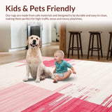Ultra Soft Area Rug, Non Slip, Stain Resistant, Washable Area Rugs for Living Room, Bedroom, Rustic Textured Artistic Flow(White)