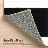Ultra Soft Area Rug, Non Slip, Stain Resistant, Washable Area Rugs for Living Room, Bedroom, Contemporary Bow Rug - Unique Aesthetic Home Bathmat for Trendy Spaces(Black)