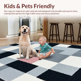 Ultra Soft Area Rug, Non Slip, Stain Resistant, Washable Area Rugs for Living Room, Bedroom, Geometric Minimalist Bedroom Carpet for High Traffic Areas(Gray)
