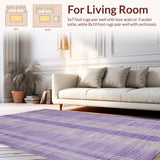 Ultra Soft Area Rug, Non Slip, Stain Resistant, Washable Area Rugs for Living Room, Bedroom, Modern Warm Toned Shaggy Aesthetic(Purple)
