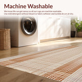 Ultra Soft Area Rug, Non Slip, Stain Resistant, Washable Area Rugs for Living Room, Bedroom, Fun Playful Western Print Design(Beige)