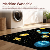 Ultra Soft Area Rug, Non Slip, Stain Resistant, Washable Area Rugs for Living Room, Bedroom, Nebula Bright Cosmic Imagery(Yellow)