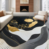 Chic Abstract Gold Foil Aesthetic(Black)