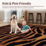 Ultra Soft Area Rug, Non Slip, Stain Resistant, Washable Area Rugs for Living Room, Bedroom, Luxury Tiger Print Living Room Accent Rug(Beige)