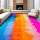Ultra Soft Area Rug, Non Slip, Stain Resistant, Washable Area Rugs for Living Room, Bedroom, Dynamic Colorful Expressionist Design(Blue)