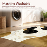 Elegant Softened Gold Linear Shapes(Black)
