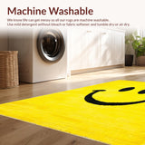 Ultra Soft Area Rug, Non Slip, Stain Resistant, Washable Area Rugs for Living Room, Bedroom, Radiant Contemporary Artistic Touch(Yellow)