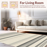 Contemporary Striped Earthy Tones(Beige)