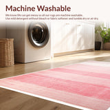 Ultra Soft Area Rug, Non Slip, Stain Resistant, Washable Area Rugs for Living Room, Bedroom, Modern Non-Skid Baby Room Soft Rug(Pink)