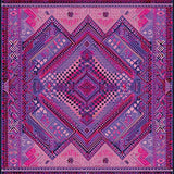 Ultra Soft Area Rug, Non Slip, Stain Resistant, Washable Area Rugs for Living Room, Bedroom, Striking Layered Symmetrical Design(Purple)