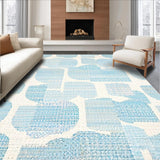Ultra Soft Area Rug, Non Slip, Stain Resistant, Washable Area Rugs for Living Room, Bedroom, Baby Blue Scalloped Bow Rug: Cute Coquette Decor, Bow Accent Carpet(Blue)