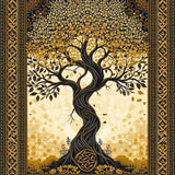 Ultra Soft Area Rug, Non Slip, Stain Resistant, Washable Area Rugs for Living Room, Bedroom, Celtic Inspired Natural Tones(Gold)