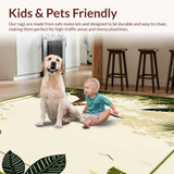 Ultra Soft Area Rug, Non Slip, Stain Resistant, Washable Area Rugs for Living Room, Bedroom, Oliveira Beige Abstract Animal Inspired Design(Beige)