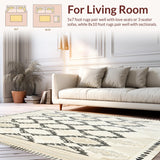 Artisan Boho Diamond Trellis Area with Creamy Neutral Layers(Beige)